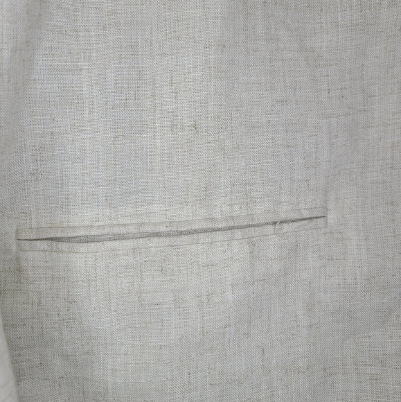 Sag Harbor cream linen Jacket - Picture 6 of 7